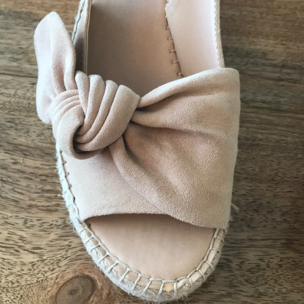 Franco Sarto Beige Knot Espadrille Slingback Sandals